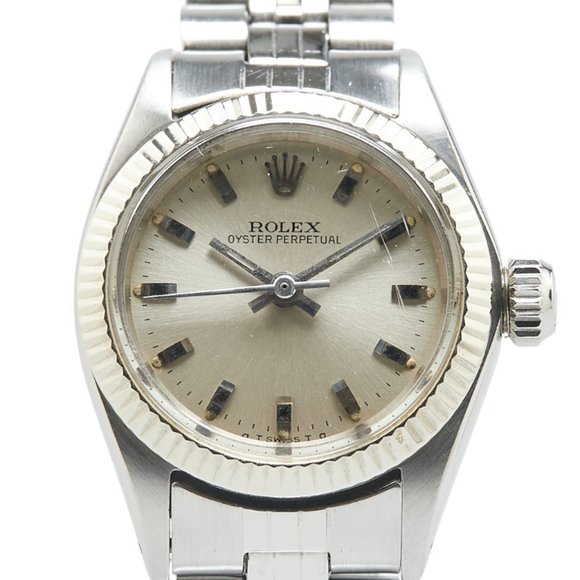 ROLEX Accessories - Rolex Oyster Perpetual Watch 6719 Automatic Silver Dial Stainless Steel Ladie...